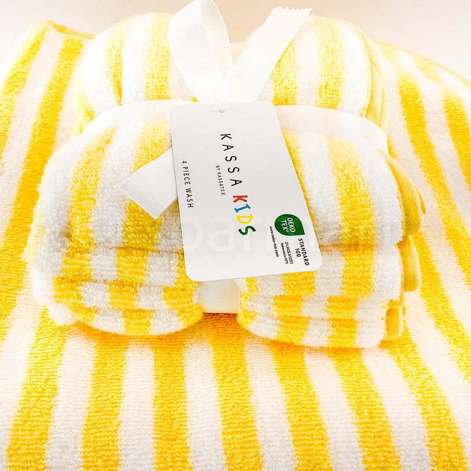 Kassa Kids Kassatex 100% Algodón 2 Baños 4 Ropa de Lavado 6 de Set Correas Amarillas Foto 3 de 4