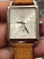 Esq Movado Origin Ladies Or Men’s Tank Watch Stainless Extra Band