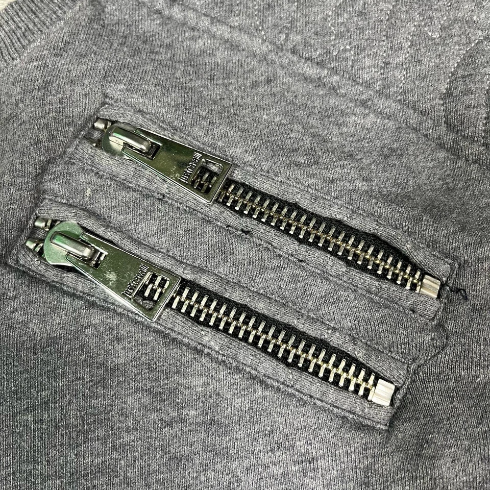 Suéter Just Cavalli Gris Estilo Cremallera Cuello Redondo Para Hombre Talla M Usado  Foto 3 de 4