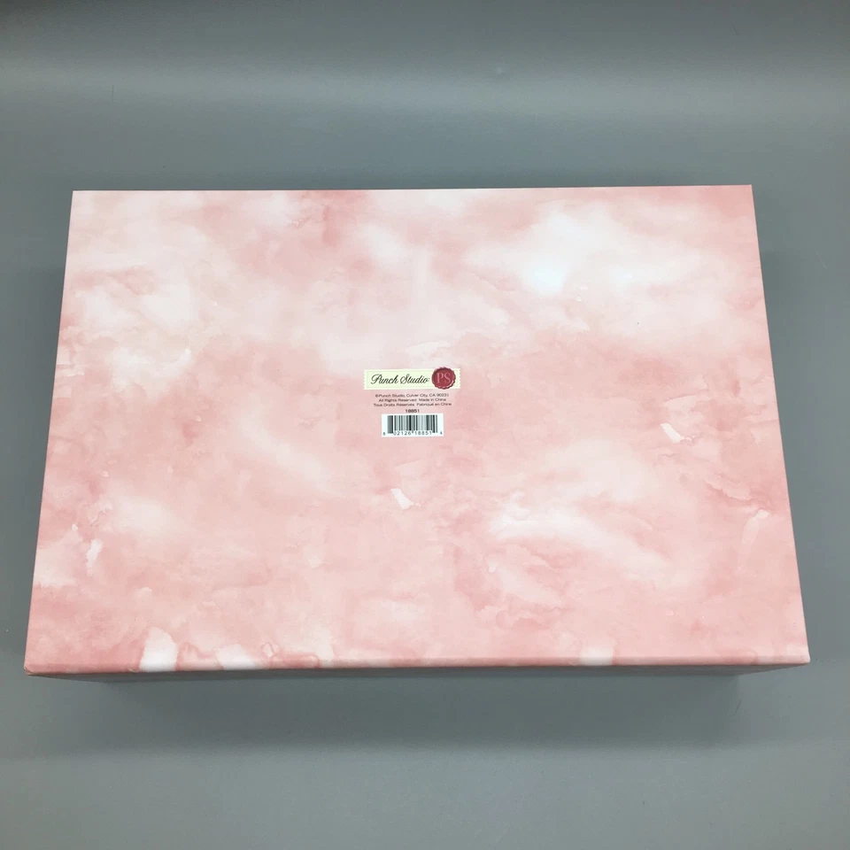 Punch Studio Paris Decorative Storage Box Eiffel Tower Pink Gold Keepsake 12" - Image 4 of 4