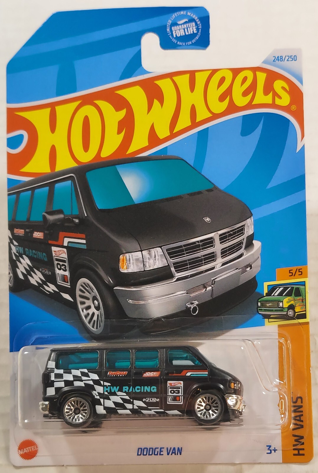 Dodge Van 248/250 Hot Wheels 2024 HTB95 HW Vans 5/5 black