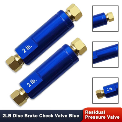 #ad Street Rod GM Disc Brake Blue 2 lb Residual Pressure Valve Check Valve 2pcs $23.68
