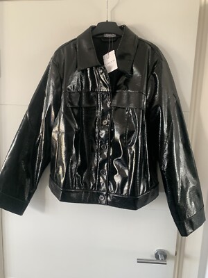 samoon wet look jacket size 18 