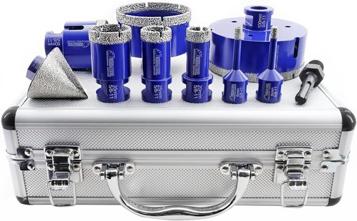Professional 9-Piece Diamond Drill Bit Set for Precision Tile and Granite Tasks - Picture 3 of 9