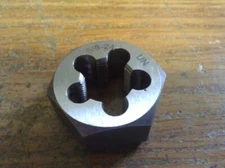 5/8"-24 CARBON STEEL HEXAGONAL RE-THREADING DIE