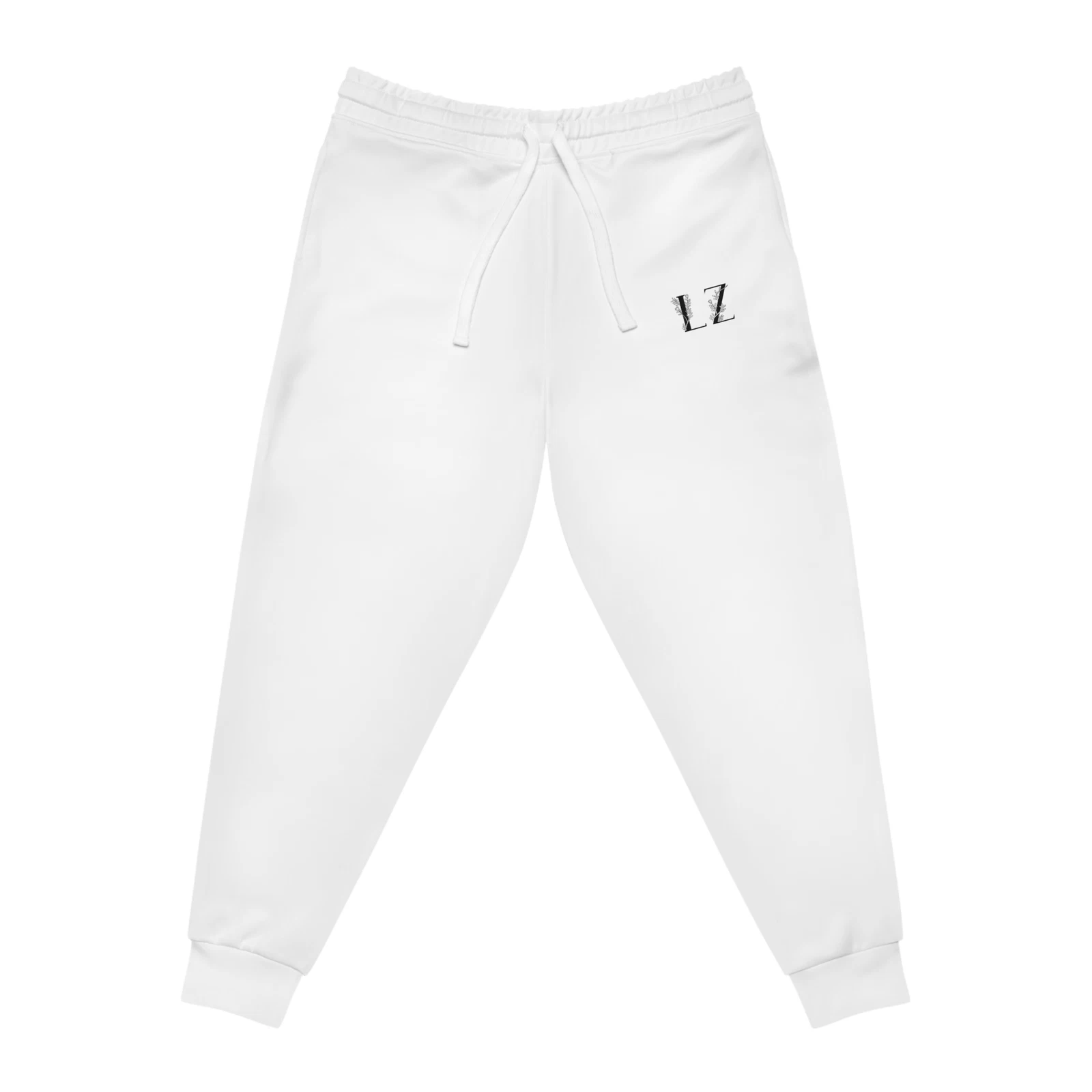 White Athletic "LZ"/"Lorenzo's" Joggers