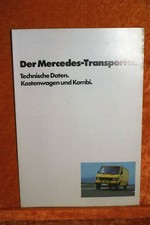 Prospekt Mercedes 207 D 208 307 D 308 Transporter Techn. Daten 4 Seiten (#13)