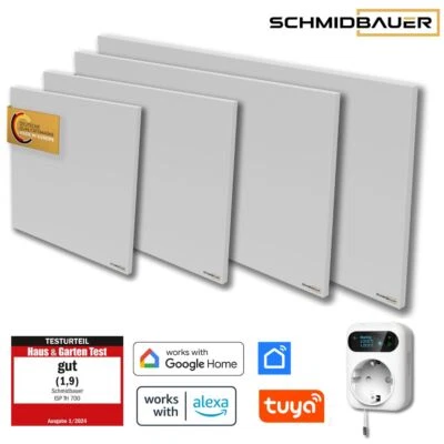 SCHMIDBAUER® Infrarotheizung 300-1100 Watt Elektroheizung Heizkörper Thermostat