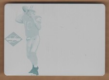BRADY QUINN 2007 Limited #1/1 Cyan Printing Plate RC #305 Browns Rookie Leaf!