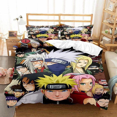 Naruto Bettwäsche Set Uchiha Itachi Deckenbezug Kissenbezug Junge Schlafzimmer - Bild 6 von 18