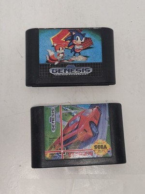 Sonic the Hedgehog 2 (Sega Genesis) And Hard Drivin' Lot Of 2 Game Carts, Tested