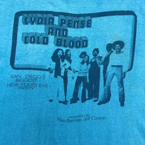 Lydia Pense and Cold Blood Shirt Concert Large 1970s vintage concert t-shirt, vintage, size L, single stitch, B+ condition