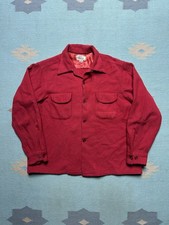 Vintage 1950s wool loop collar shirt long sleeve Campus Hollywood distressed M/L