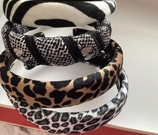 Lot Of 4 Animal Print Headbands  Bonus 