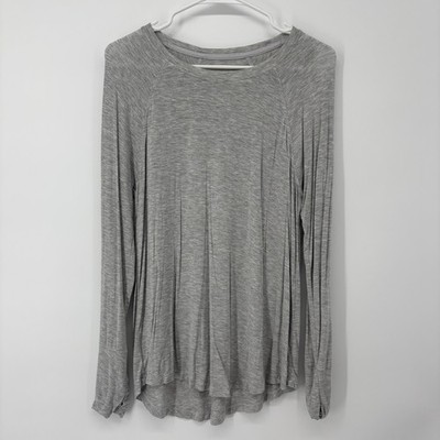 Offline By Aerie Gray Long Sleeve T Shirt Women s Size Medium Soft Loungewear
