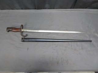 FRENCH MLE 1874 GRAS BAYO W/ MATCHING NUMBERED SCABBARD PARIS OUDRY 1880 SCARCE