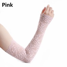 Lace Arm Sleeves for Women Long Mesh Yarn Arm Cover Sun Ultraviolet Protection F