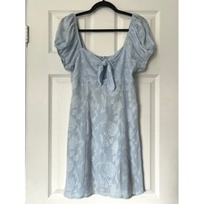 Urban Outfitters Floral Embroidered Tie-Front Empire Waist Dress - Size M