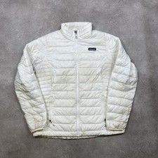 Patagonia Nano Puff Jacket Womens Large Puffer Insulated Down Coat, Off White
