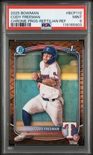 2025 BOWMAN CHROME PROSPECTS REPTILIAN REFRACTOR #BCP112 CODY FREEMAN PSA 9