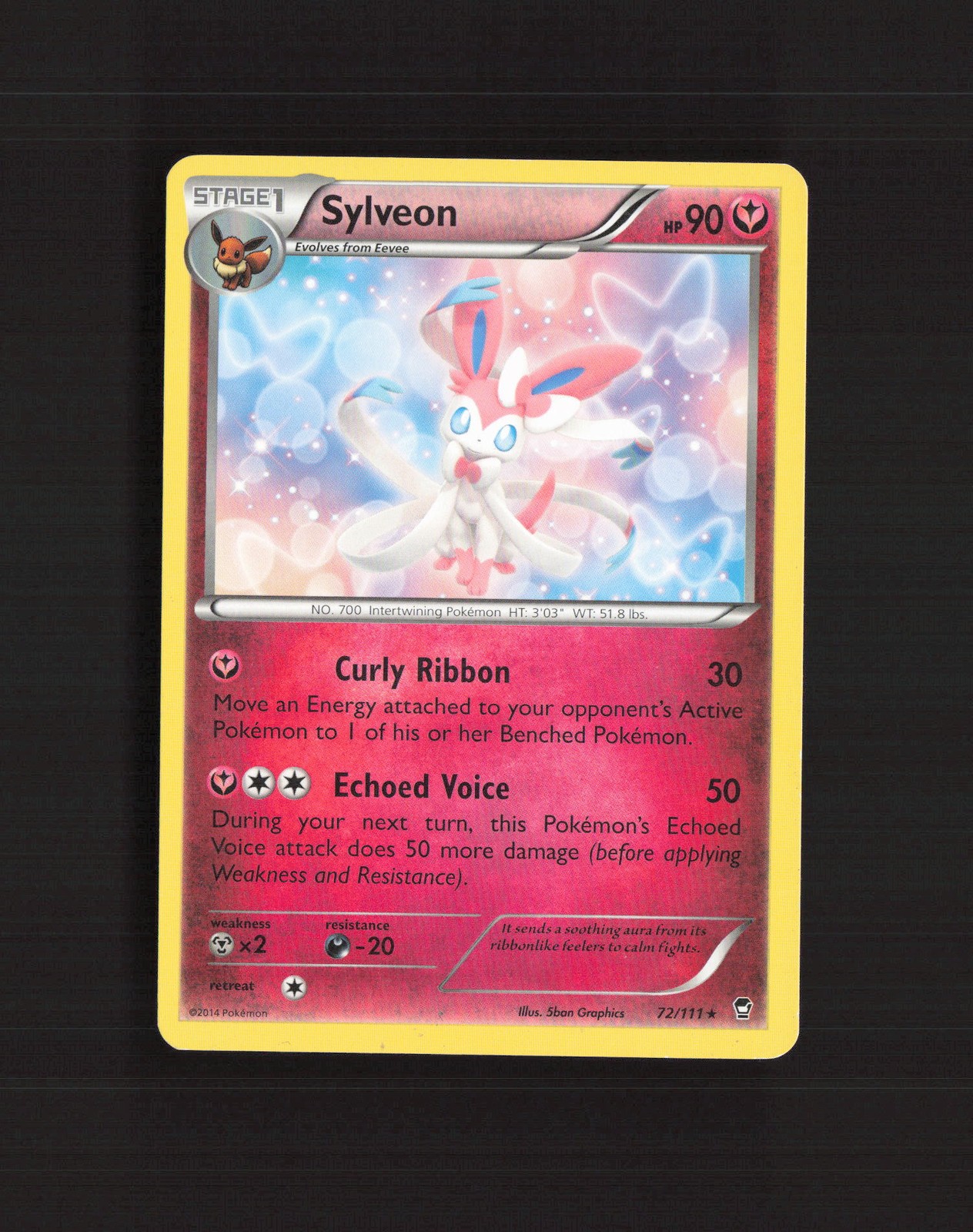 Sylveon 72/111 Furious Fists Rare Pokemon Card LP