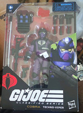 Hasbro G.I. Joe Classified Series Cobra Techno-Viper Action Figure Boxed Rifle