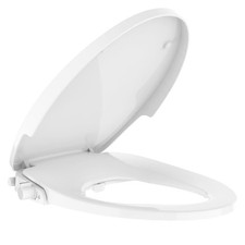 Round Bidet Toilet Seat, Self-Cleaning Dual Nozzles for Frontal  Rear