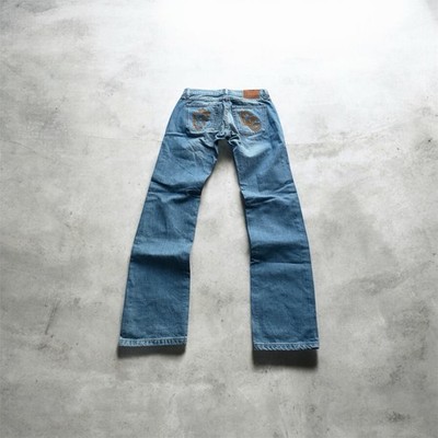 Dolce & Gabbana D&G Vintage Y2K Jeans W31 DG Logo Stickerei Wappen Blau
