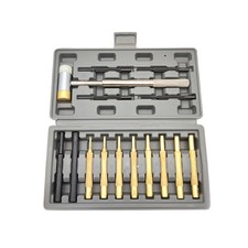 15 Piece Roll Pin Punch Set with Hammer for Precision For Watchmaking Tasks