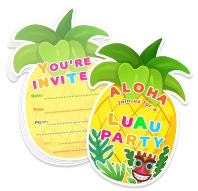 20 Count Hawaiian Aloha Floral Greeting Cards, Envelopes, Thank You Notes