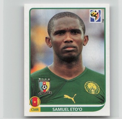 Panini WM Einzelsticker 2010 - 408 - Samuel Eto'o - Fehldruck ohne Nummer