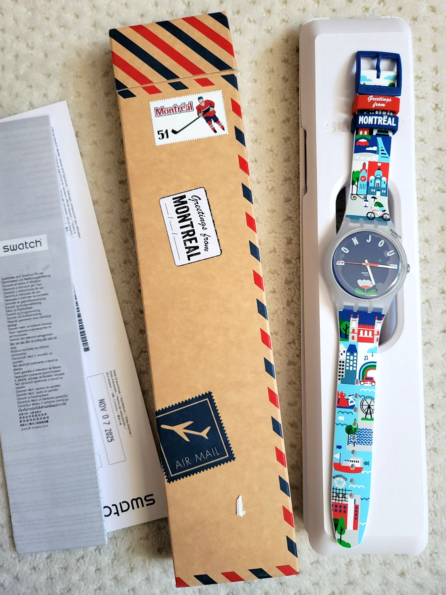 NIB RARE Swatch L'ESPRIT Destination Watch MONTREAL Exclusive