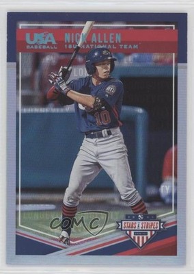 2018 Panini USA Baseball Stars & Stripes Longevity Holo Foil 5/99 Nick Allen 2u3