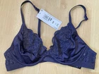 BNWT M&S B by Boutique LACE UNDERWIRED BRA size 36B £16 Grey Purple Lingerie NEW
