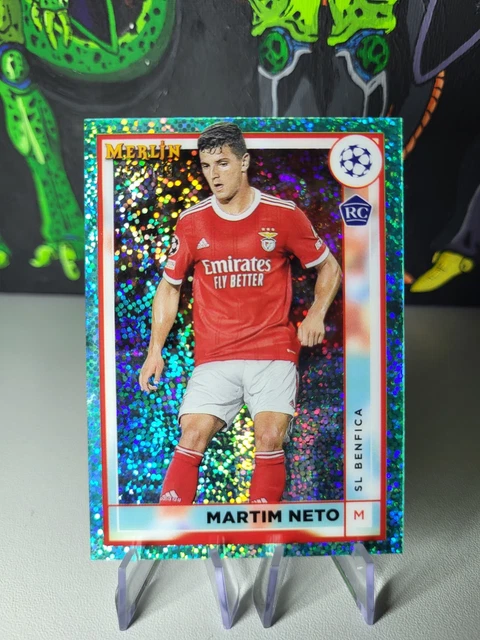 Martim Neto /199 Rookie RC Aqua Speckle Topps Chrome Merlin 2022/23 Benfica