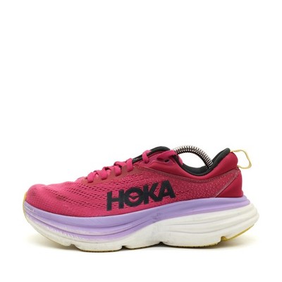 Hoka One Damen Bondi 8 Sportschuh Pink/Lila/Gelb Mesh Niedrig Laufschuhe EU 38