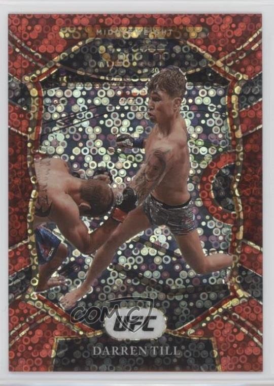 2021 Panini Select UFC Concourse Red Disco Prizm 72/199 Darren Till #90 ms9