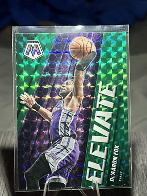 2020-21 Panini Mosaic #11 De'Aaron Fox Elevate Mosaic Green