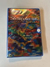 Vintage Blue STICKOPOTAMUS Sticker Binder with 44 pages - many new pages!!