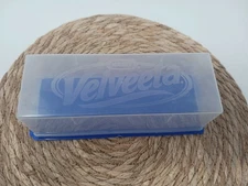 Kraft Velveeta Cheese Keeper Container Storage Clear w/ Blue Base 2 lb