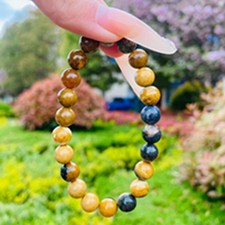 SL14- Natural Quartzose jade single circle stone beaded bracelet jewelry 1pcs