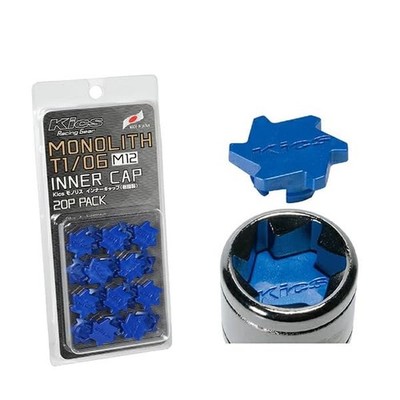 KYO-EI CMF1U Kics Monolith Inner Cap Resin Blue For M12 Lug Nuts 20P Japan