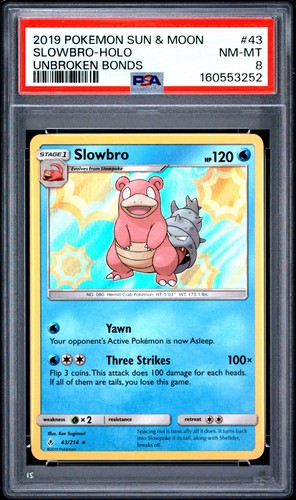 Slowbro graded PSA 8 for sale on eBay