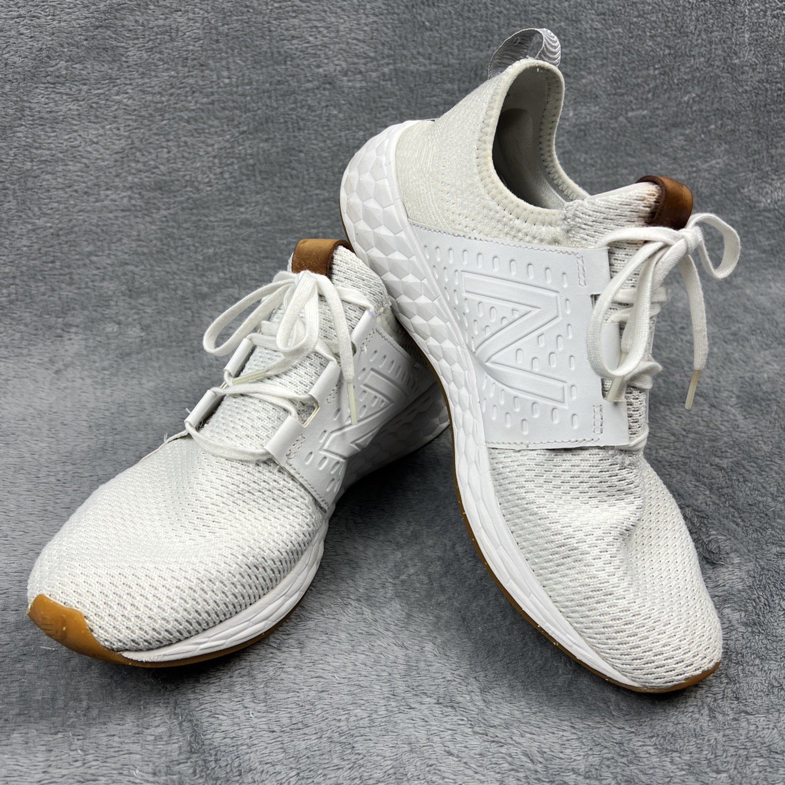 SAOLA Scarpe da tennis New Balance da uomo 11 Fresh Foam Cruz atletica corsa palestra bianche