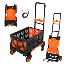 New 2-in-1 Folding Hand Truck Dolly Cart, 330 Lbs Capacity, Heavy Duty Cart with