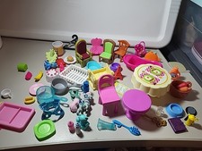 Barbie Kitchen Accessories Food Pots Pan Chairs Misc. Lot