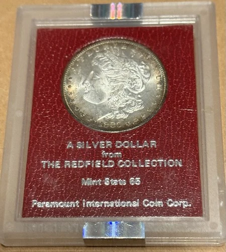 1880-S Silver Morgan Dollar REDFIELD HOARD $1 NGC MS64 Nice Toning