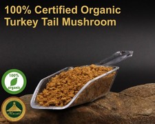 ORGANIC TURKEY TAIL POWDER 500G - 100 Certified Organic Turkey Tail Mushroom