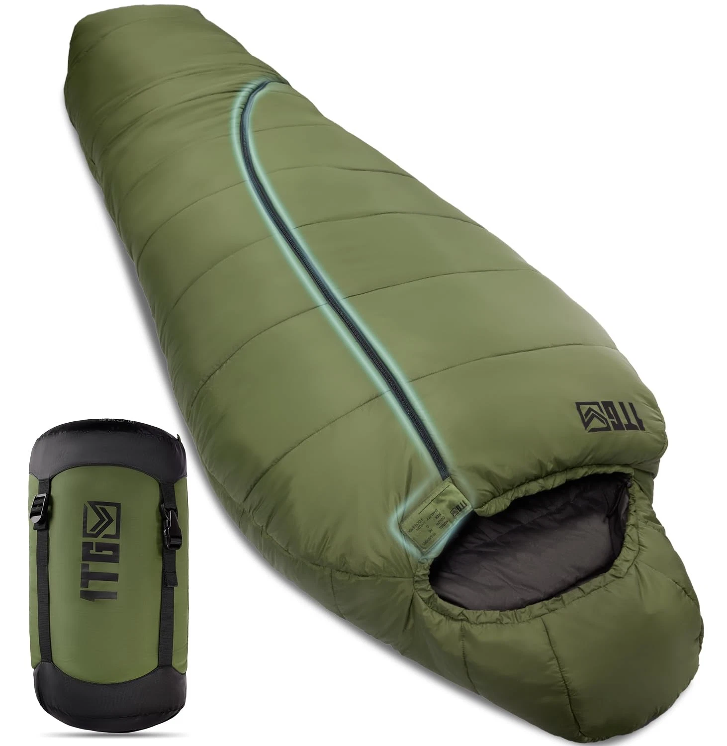 3–4 Season Sleeping Bag for Adults (Comfort 0°C-5°C) – Fits up to 185cm UK