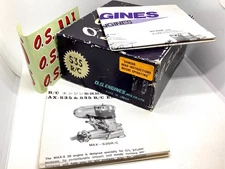 OS Max S35 RC Engine Box w/OS Instructions, OS Brochure & OS Decals 💢